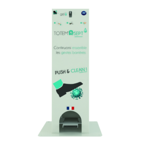 TOTEM ASEPT - DESINFECTION MAINS BLANC