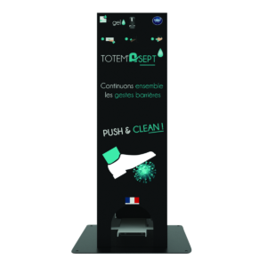 TOTEM ASEPT - DESINFECTION MAINS NOIR