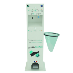 TOTEM ASEPT - DESINFECTION MAINS SURFACES ET DECHETS BLANC